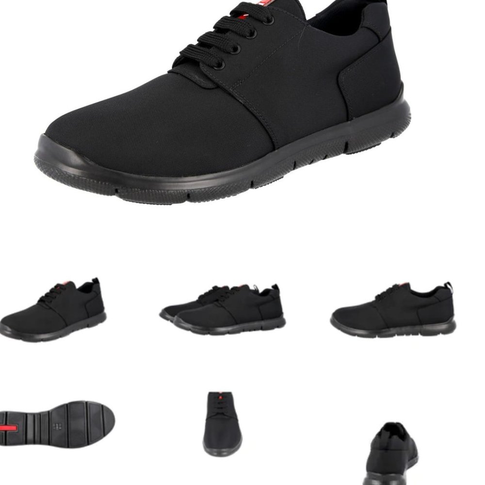 Prada Men's Black Sneaker 4E3055, size 12